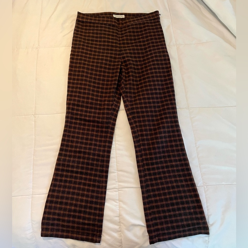 Areopostale Plaid High-Rise Kick Flare Pants